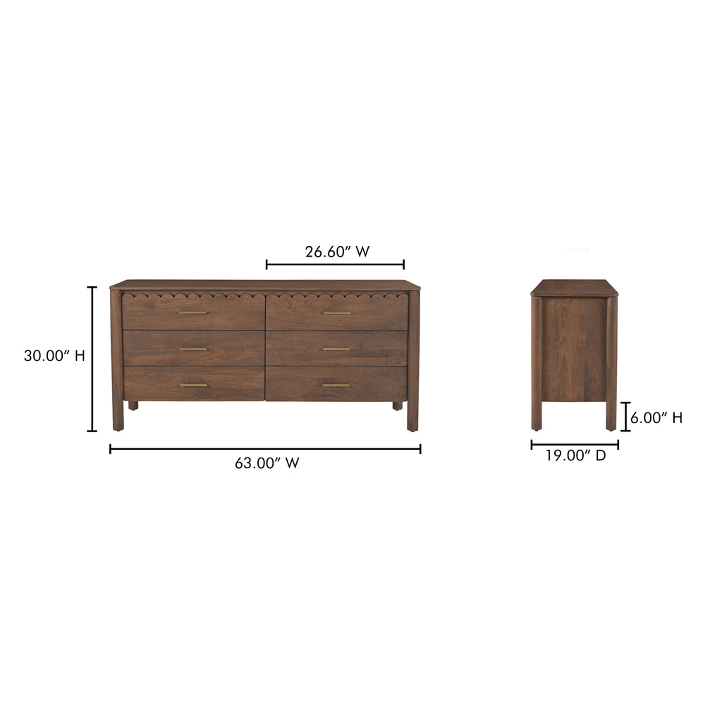Wiley Dresser Vintage Brown - 1630Living