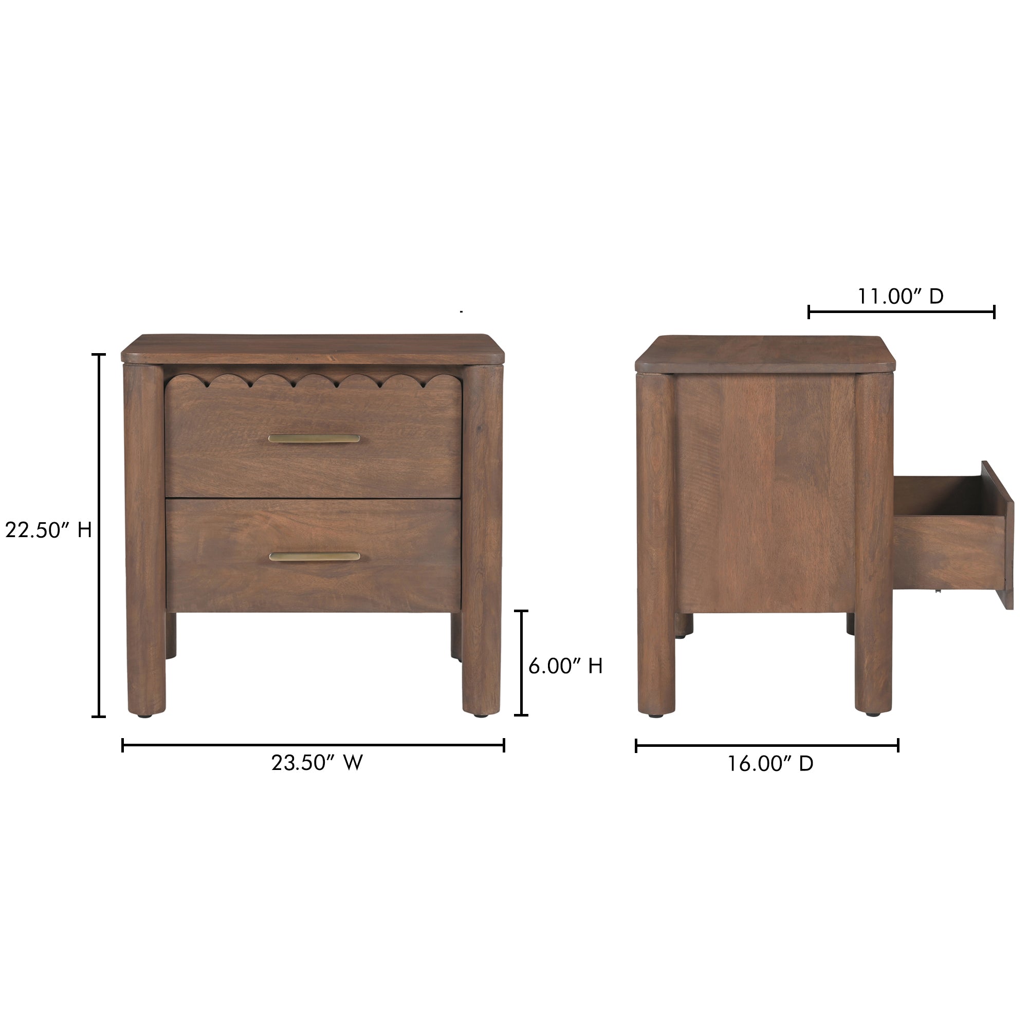 Wiley Nightstand Vintage Brown - 1630Living