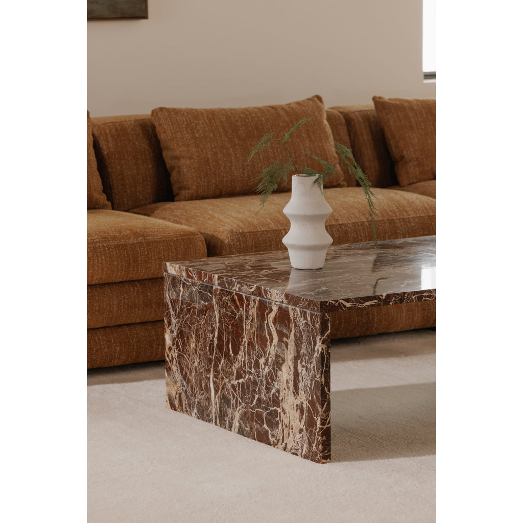 Rosa Coffee Table Rosso Levanto Marble - 1630Living