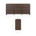 Jenson 9 Drawer Dresser Brown - 1630Living