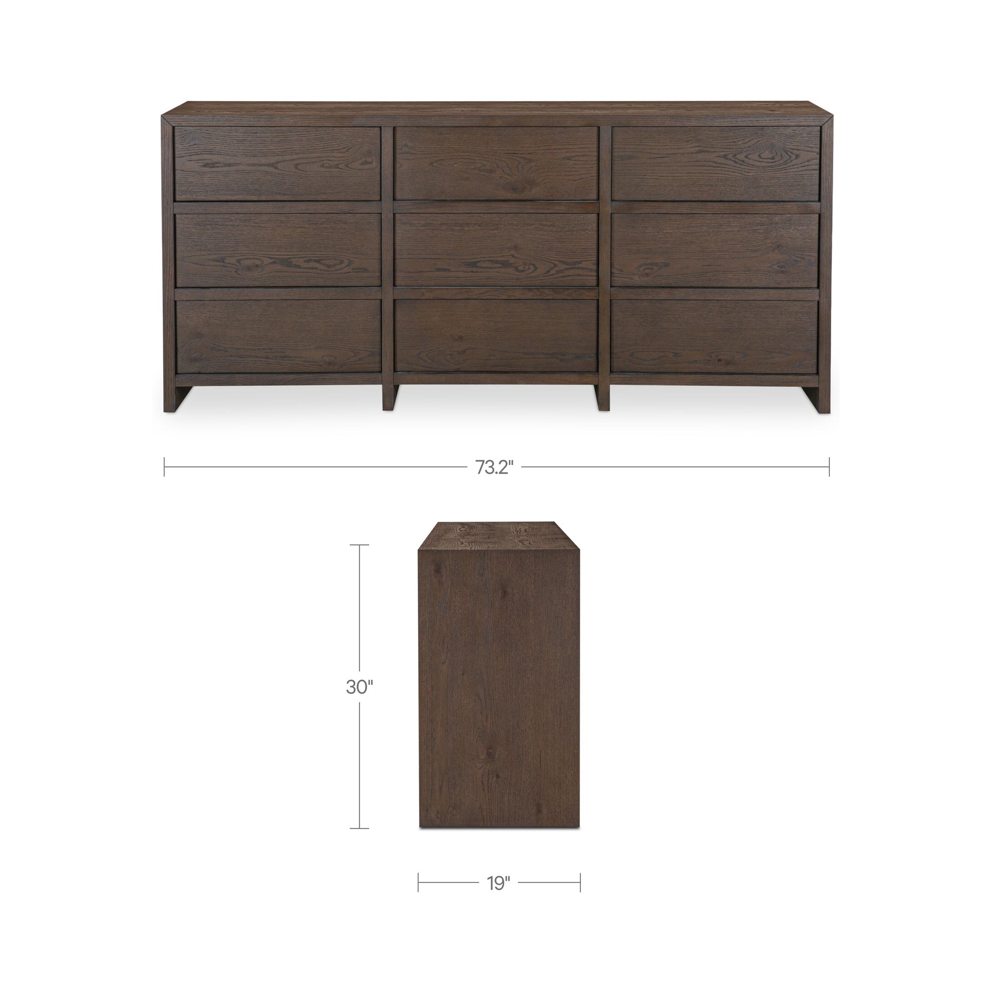Jenson 9 Drawer Dresser Brown - 1630Living