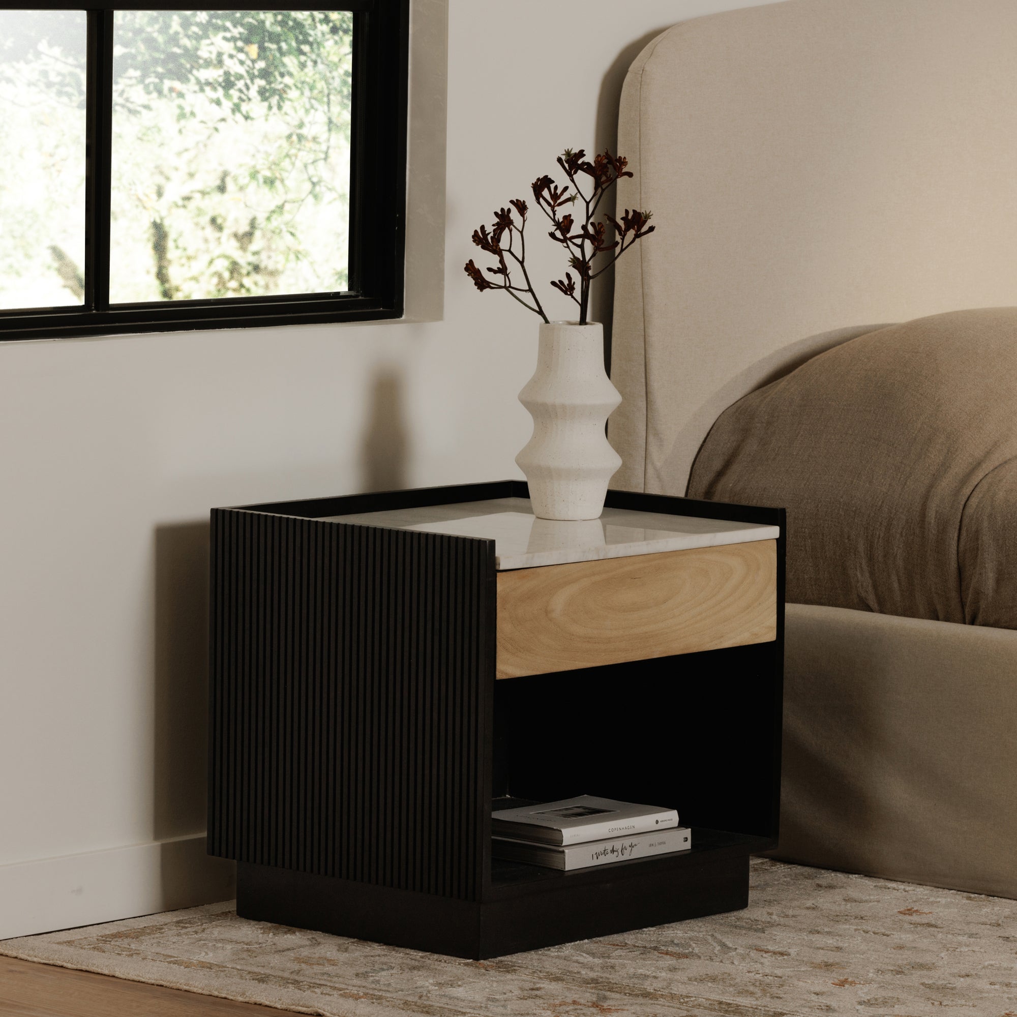 Carter Nightstand Black - 1630Living