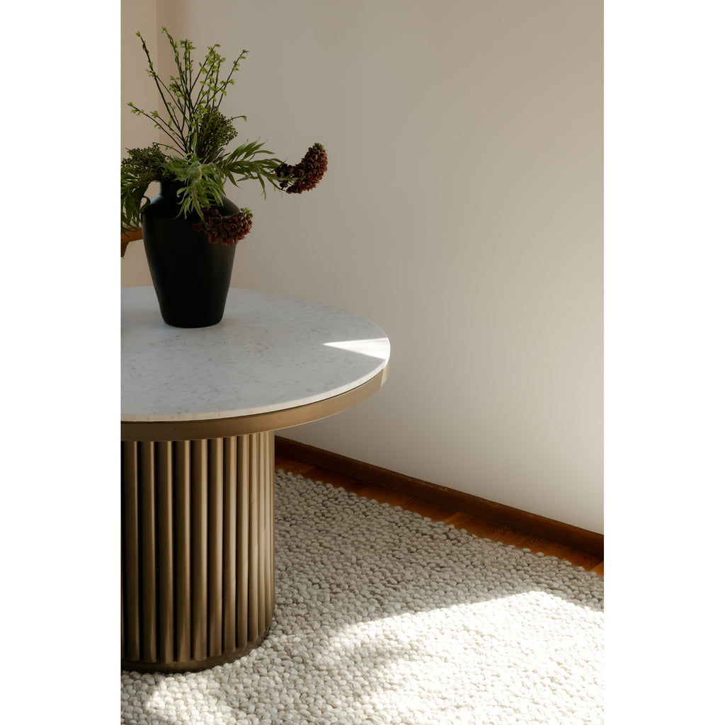 Tower Dining Table White Marble - 1630Living