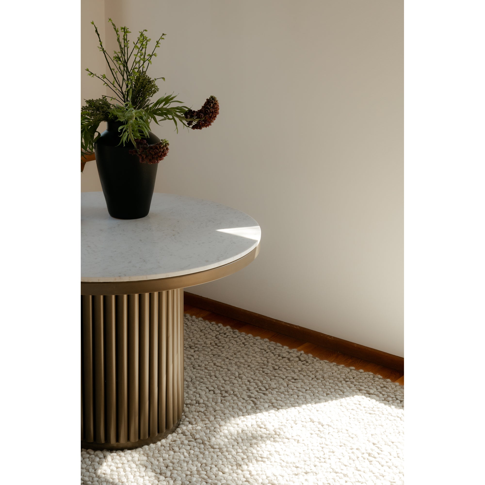 Tower Dining Table White Marble - 1630Living