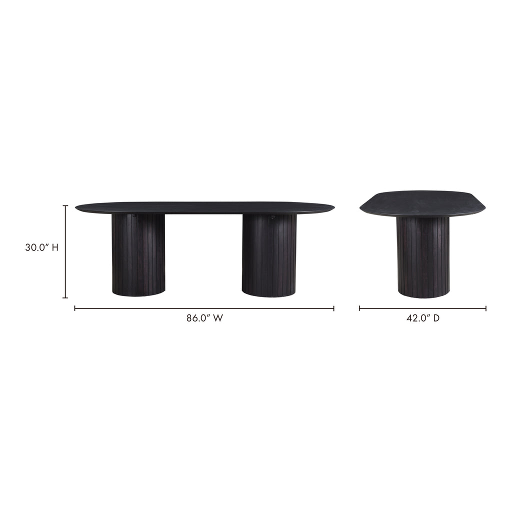 Povera Dining Table Black - 1630Living