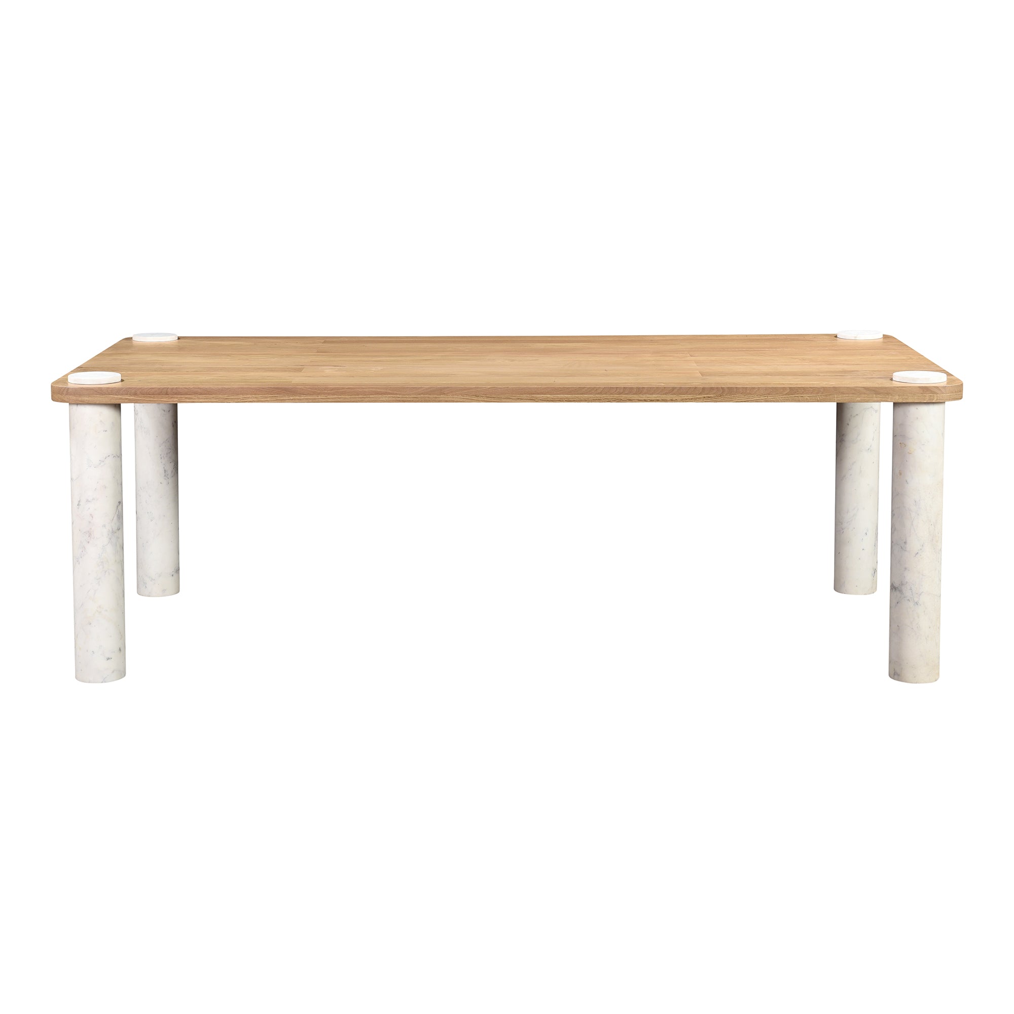Century Dining Table Natural White Marble Leg - 1630Living