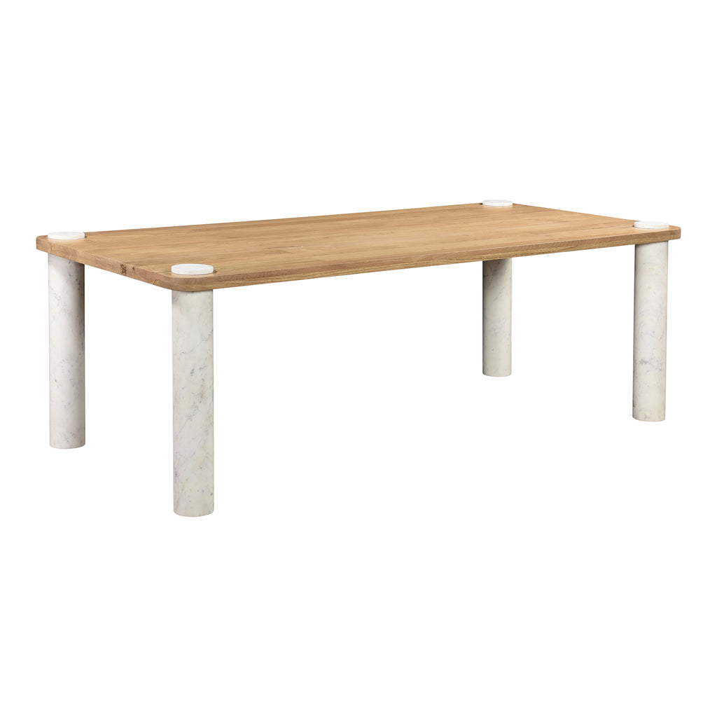Century Dining Table Natural White Marble Leg - 1630Living