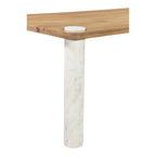Century Dining Table Natural White Marble Leg - 1630Living