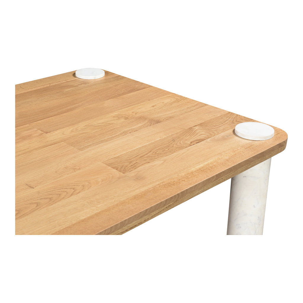 Century Dining Table Natural White Marble Leg - 1630Living