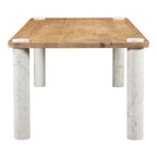 Century Dining Table Natural White Marble Leg - 1630Living