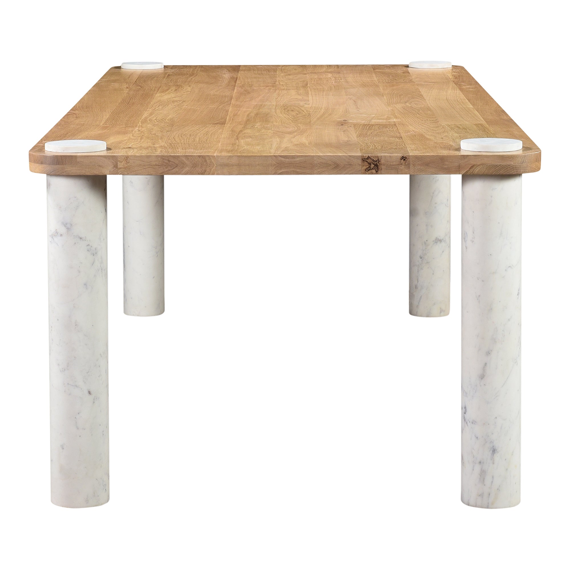 Century Dining Table Natural White Marble Leg - 1630Living