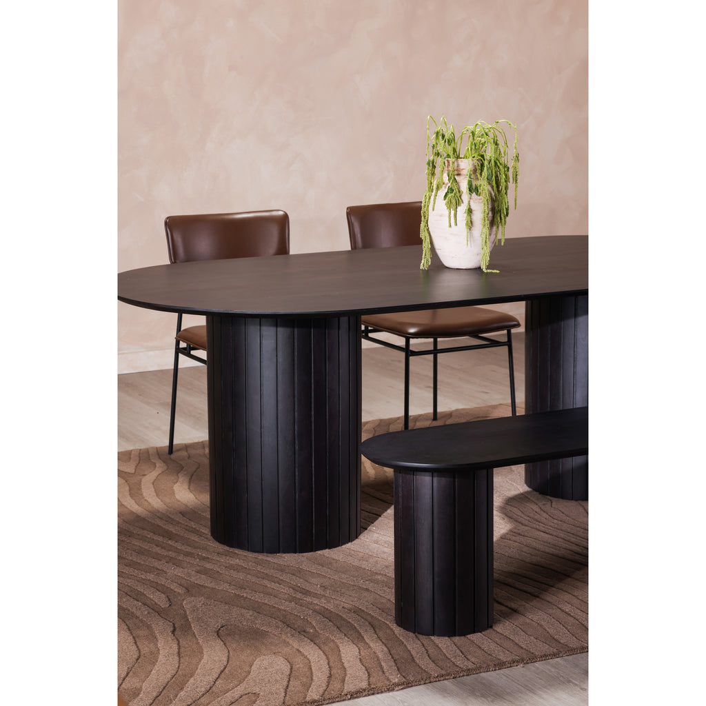 Povera Dining Bench Black - 1630Living