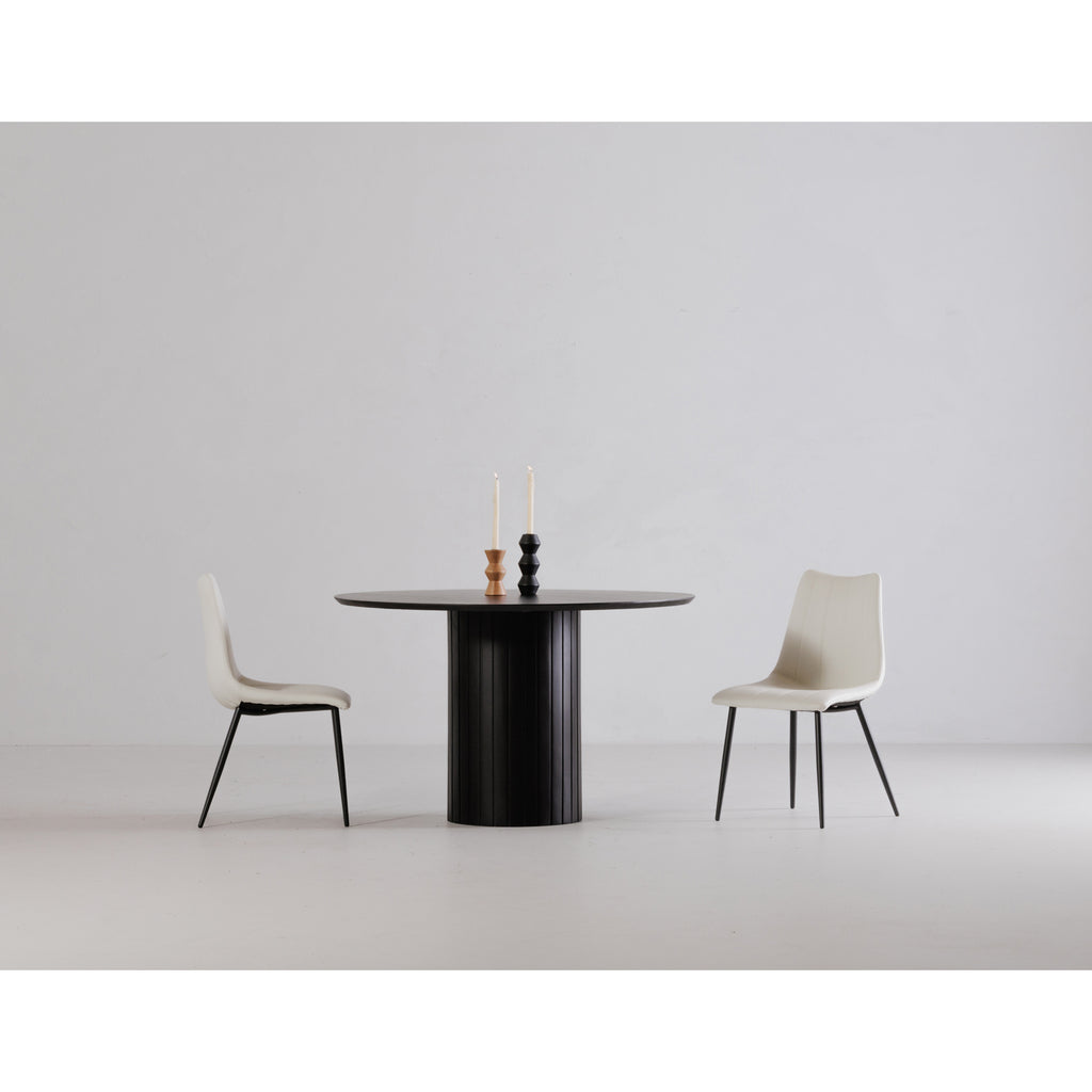 Povera Round Dining Table Black - 1630Living