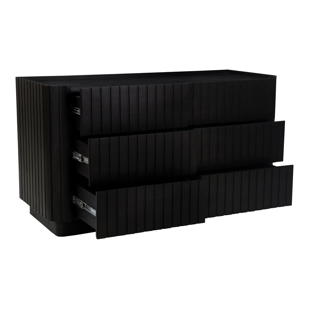 Povera 6 Drawer Dresser Black - 1630Living
