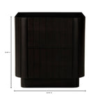 Povera Nightstand Black - 1630Living
