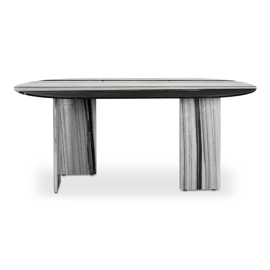 Celia Oval Dining Table Panda Marble - 1630Living