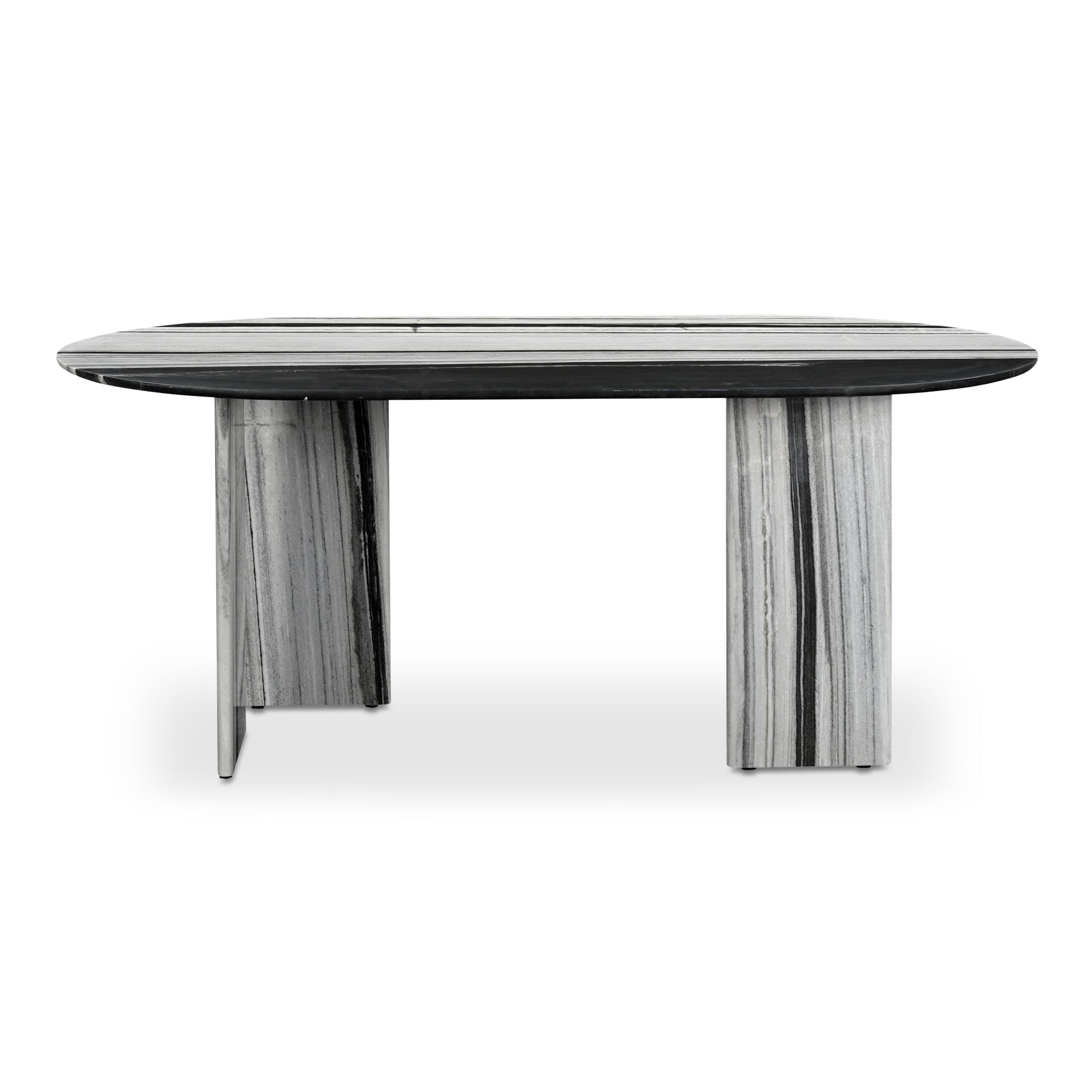 Celia Oval Dining Table Panda Marble - 1630Living