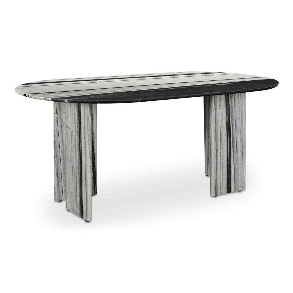 Celia Oval Dining Table Panda Marble - 1630Living