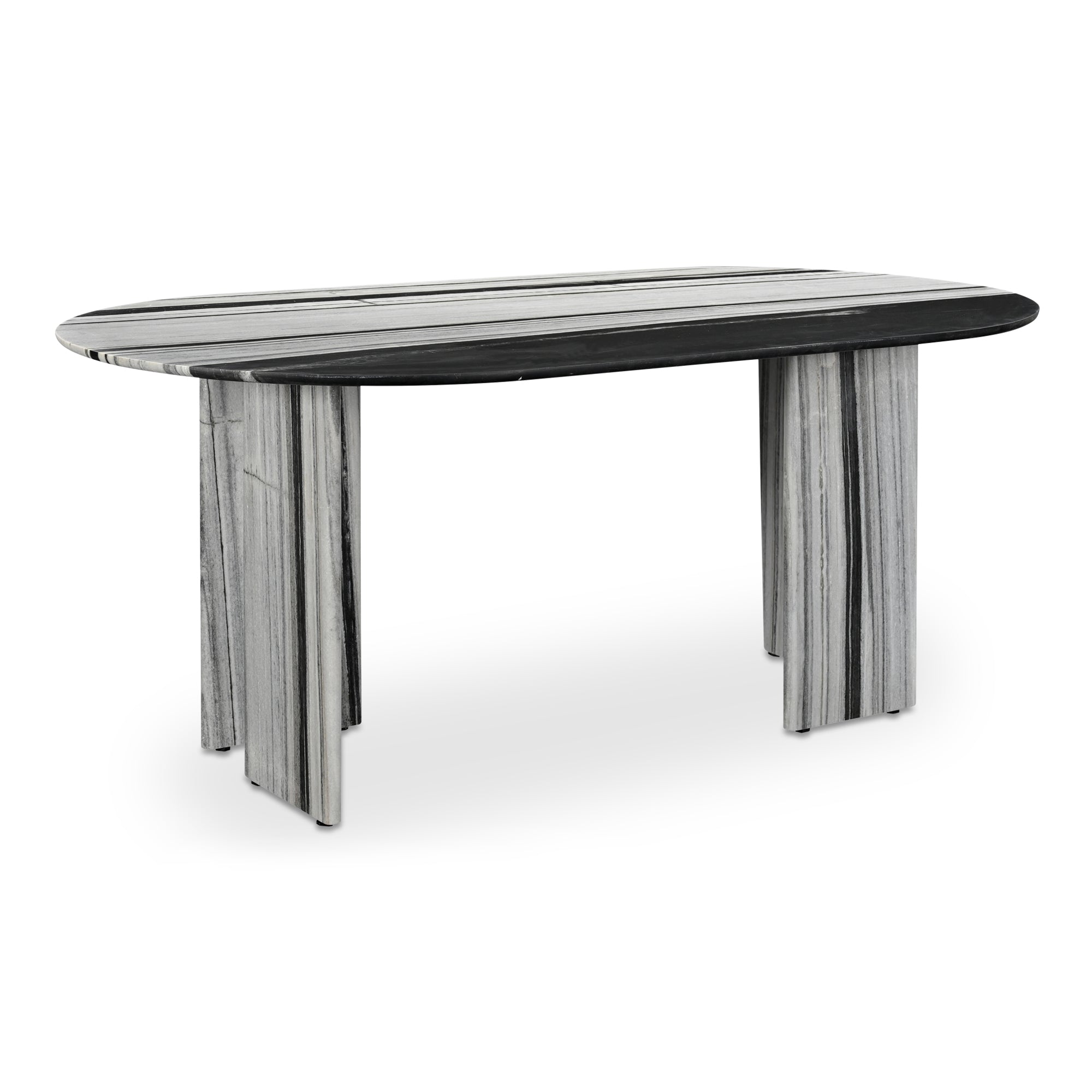Celia Oval Dining Table Panda Marble - 1630Living
