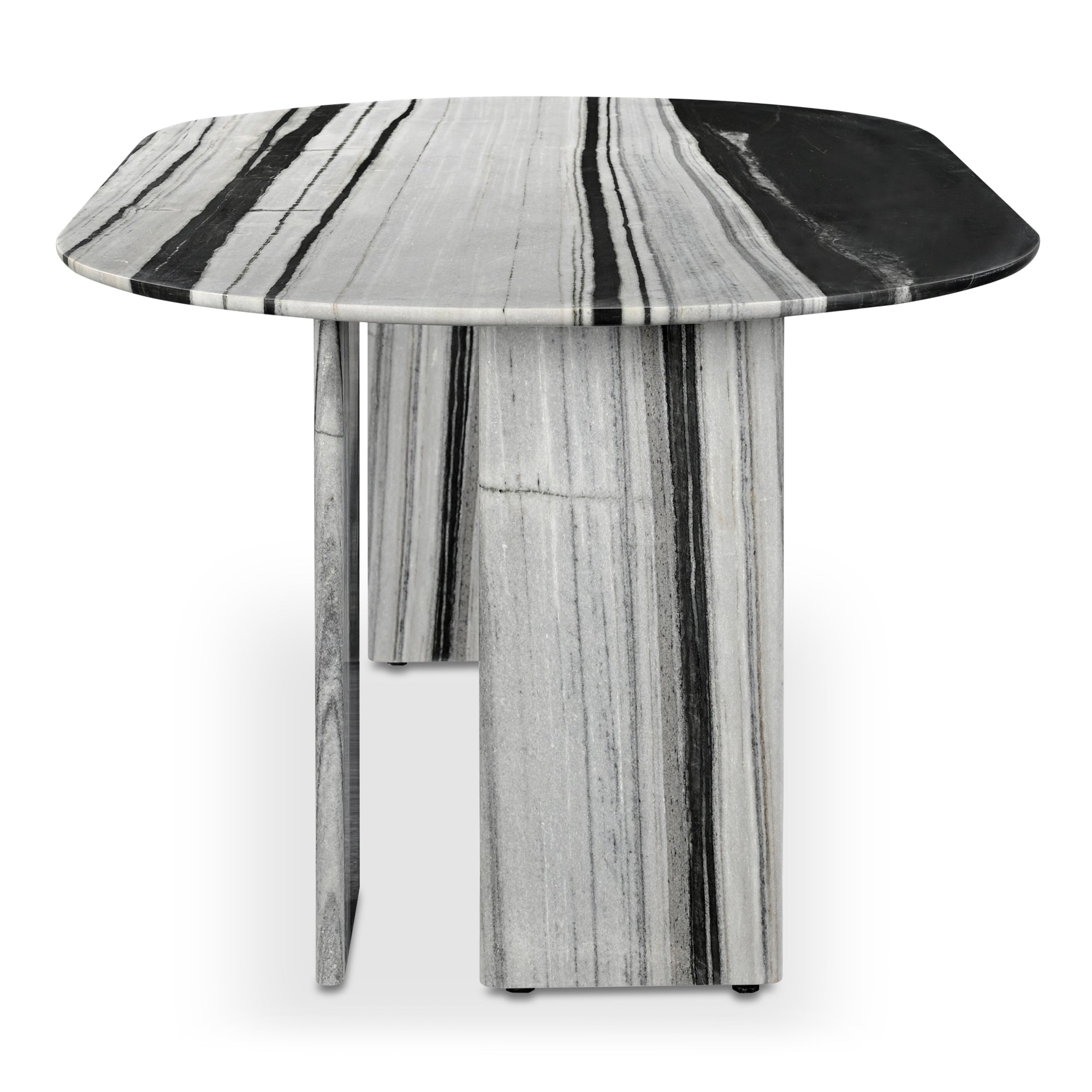 Celia Oval Dining Table Panda Marble - 1630Living