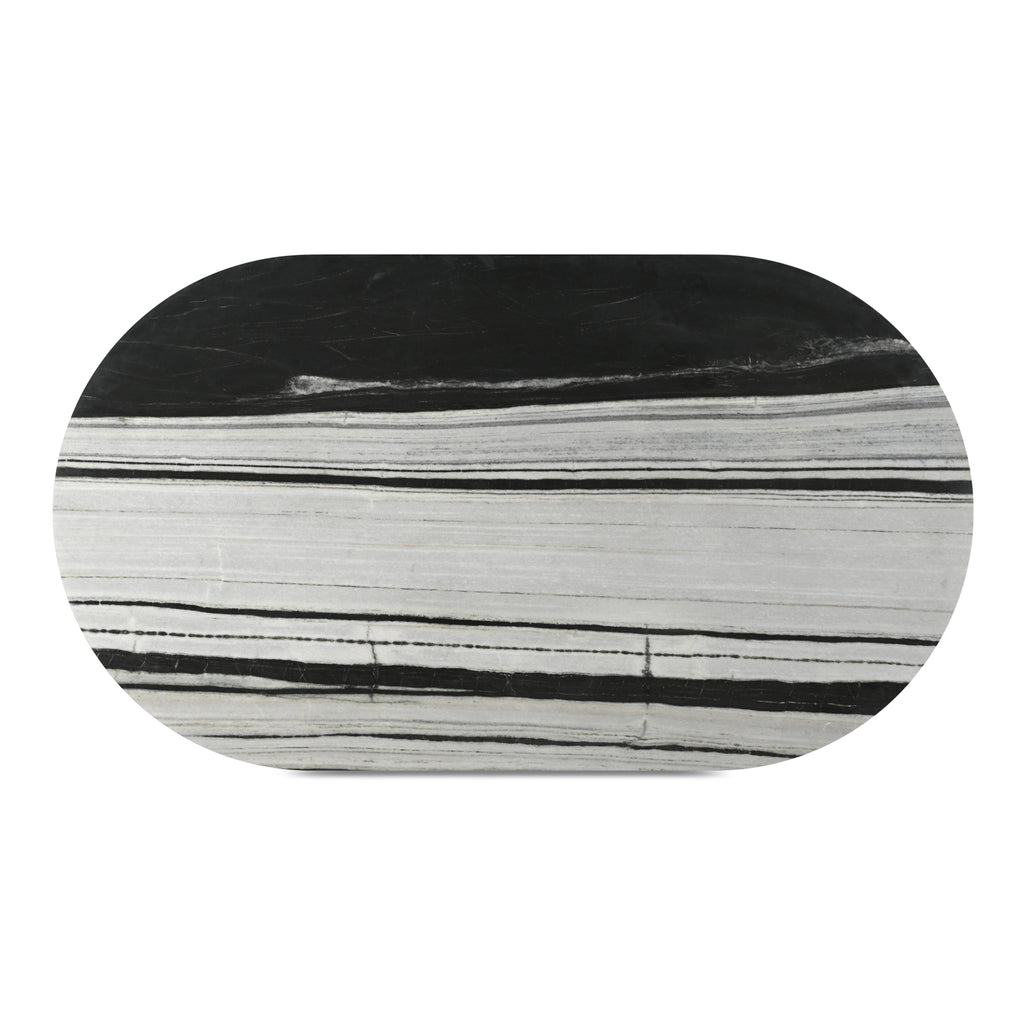 Celia Oval Dining Table Panda Marble - 1630Living