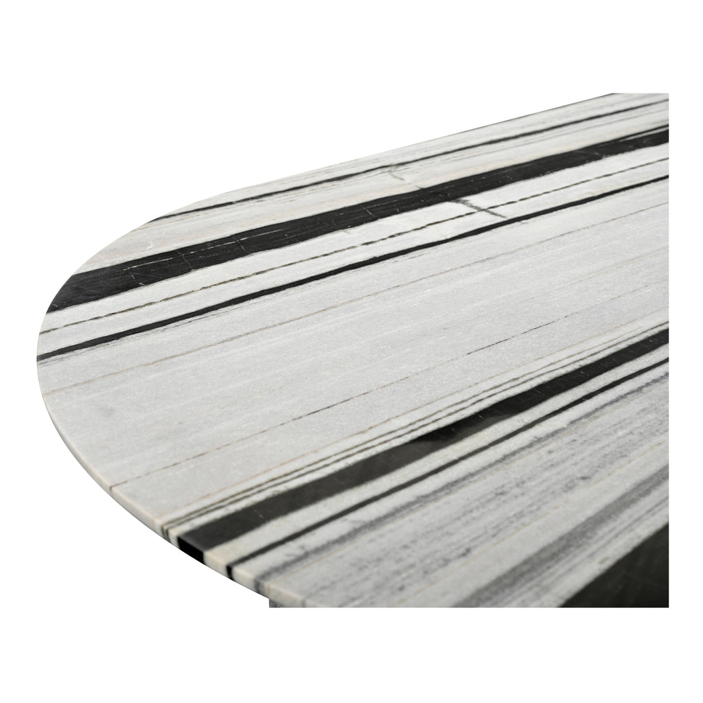 Celia Oval Dining Table Panda Marble - 1630Living