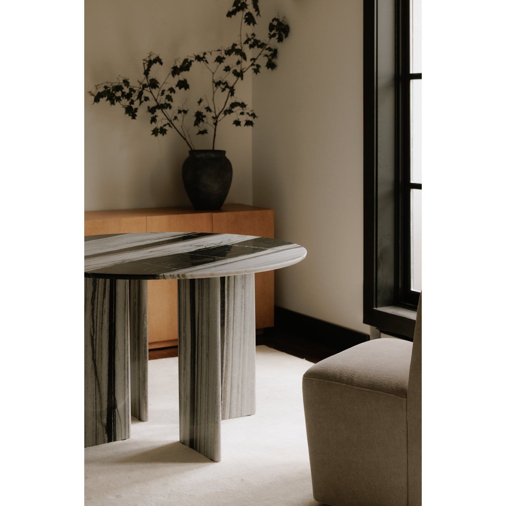 Celia Round Dining Table Panda Marble - 1630Living