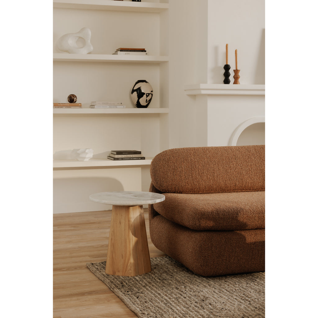 Evelyn Accent Table Ashen Grey Matrix Marble - 1630Living