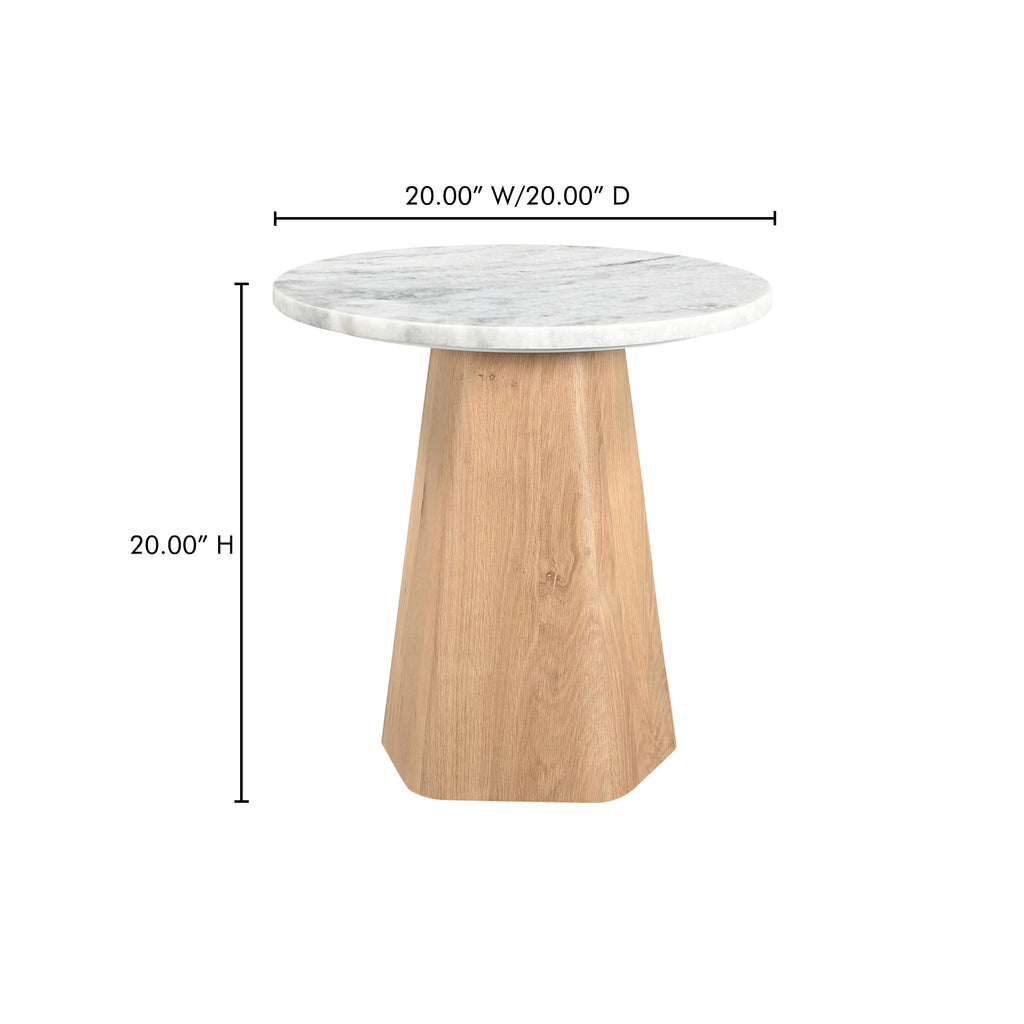Evelyn Accent Table Ashen Grey Matrix Marble - 1630Living
