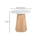 Evelyn Accent Table Ashen Grey Matrix Marble - 1630Living
