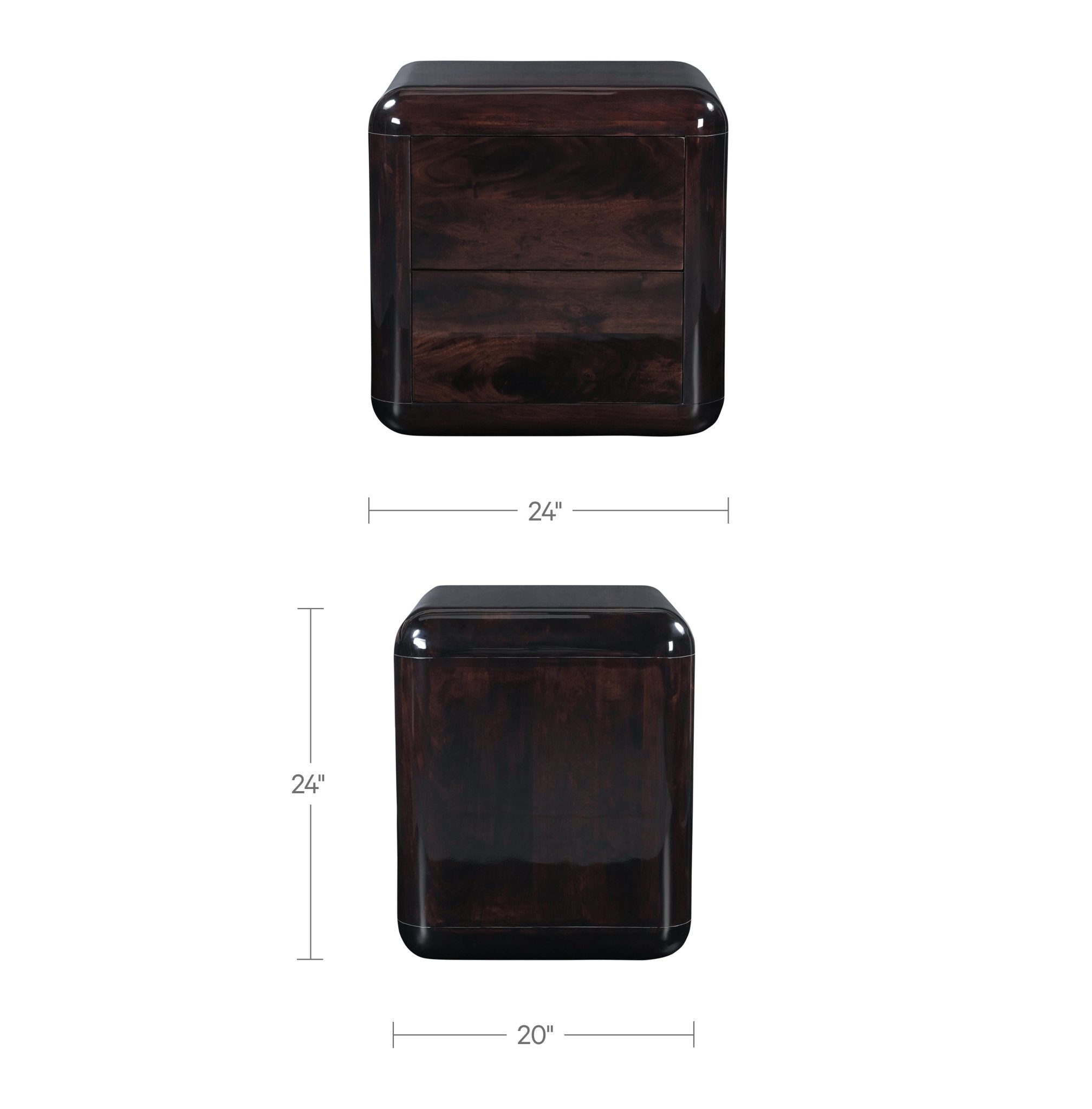 Rory Nightstand Dark Brown - 1630Living
