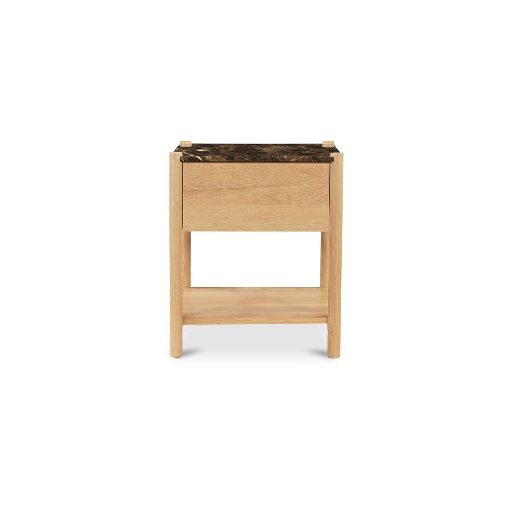 Elio Nightstand Dark Emperador Marble - 1630Living