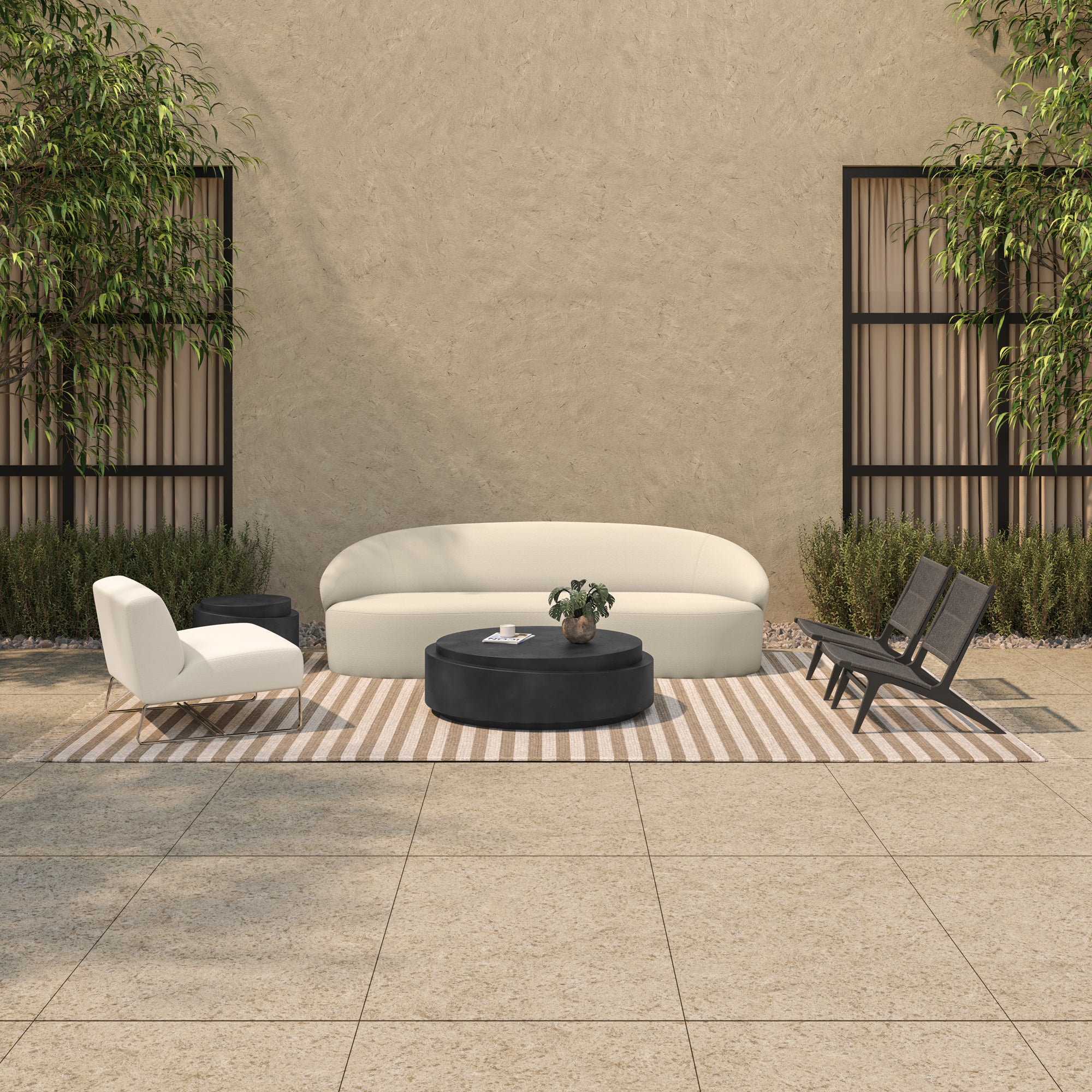Cosmo Outdoor Coffee Table Black - 1630Living