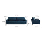 Paris Sofa Blue - 1630Living