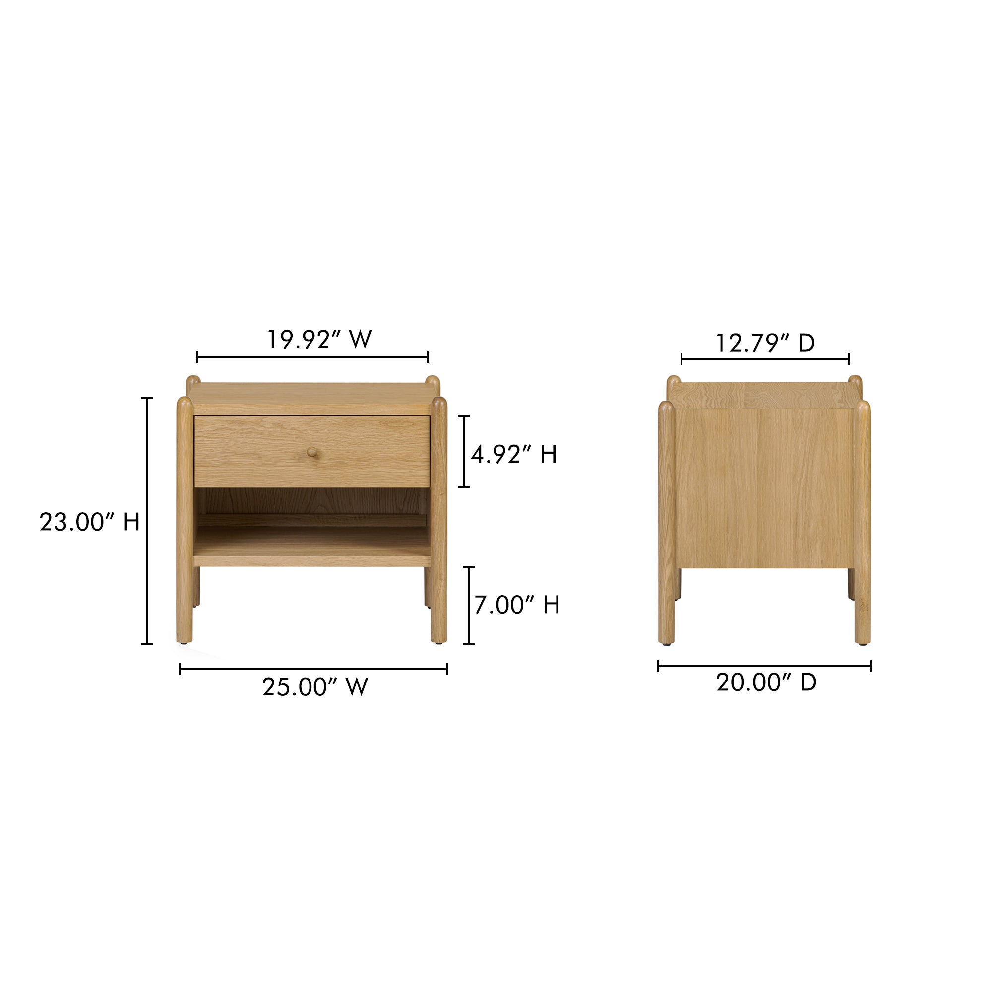 Billy Nightstand Natural - 1630Living