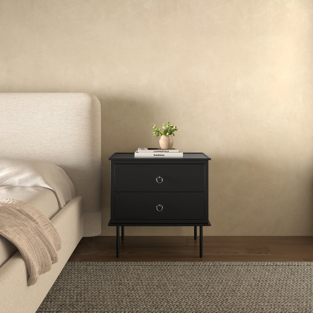 Reagan Nightstand Black - 1630Living