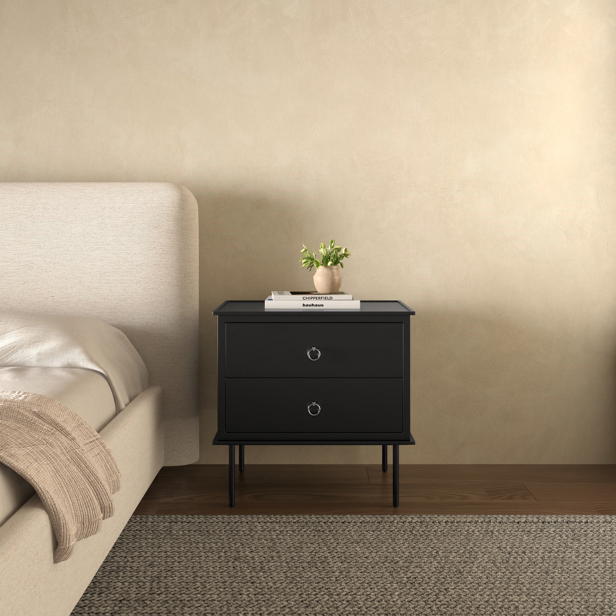 Reagan Nightstand Black - 1630Living