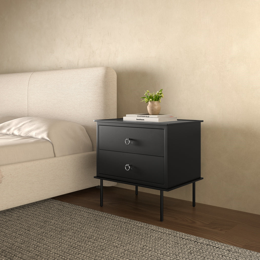 Reagan Nightstand Black - 1630Living