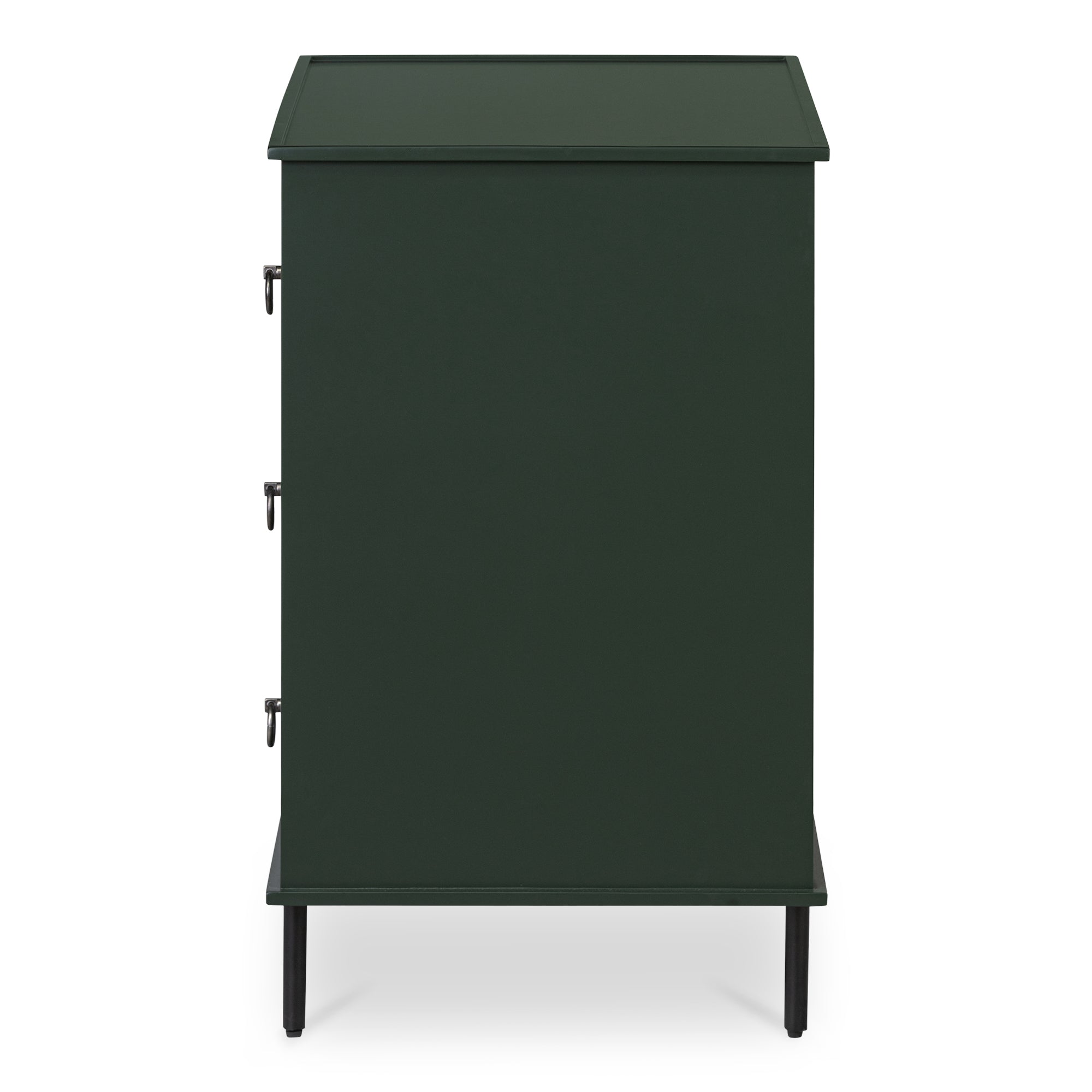 Reagan 3 Drawer Nightstand Deep Green - 1630Living