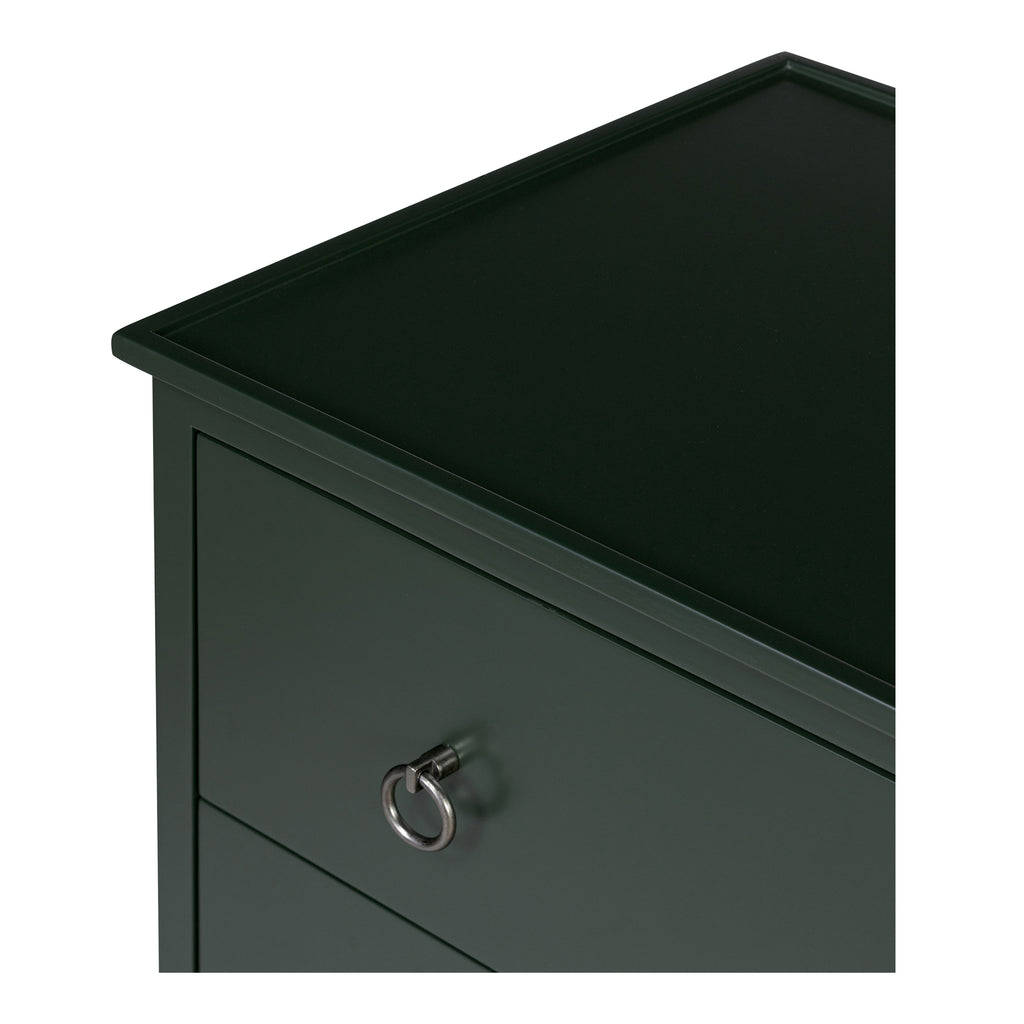 Reagan 3 Drawer Nightstand Deep Green - 1630Living