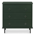 Reagan 3 Drawer Nightstand Deep Green - 1630Living