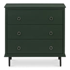 Reagan 3 Drawer Nightstand Deep Green - 1630Living