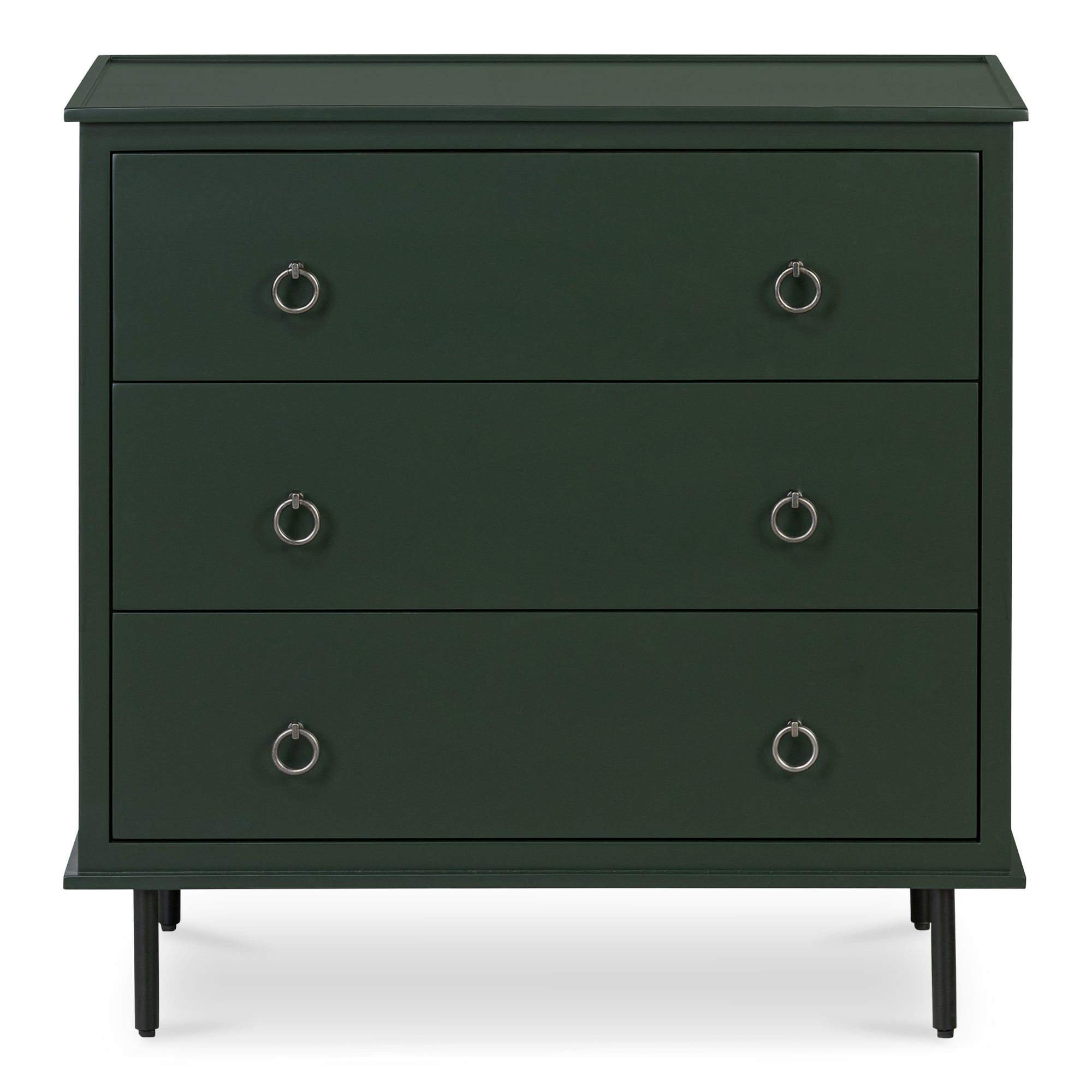Reagan 3 Drawer Nightstand Deep Green - 1630Living