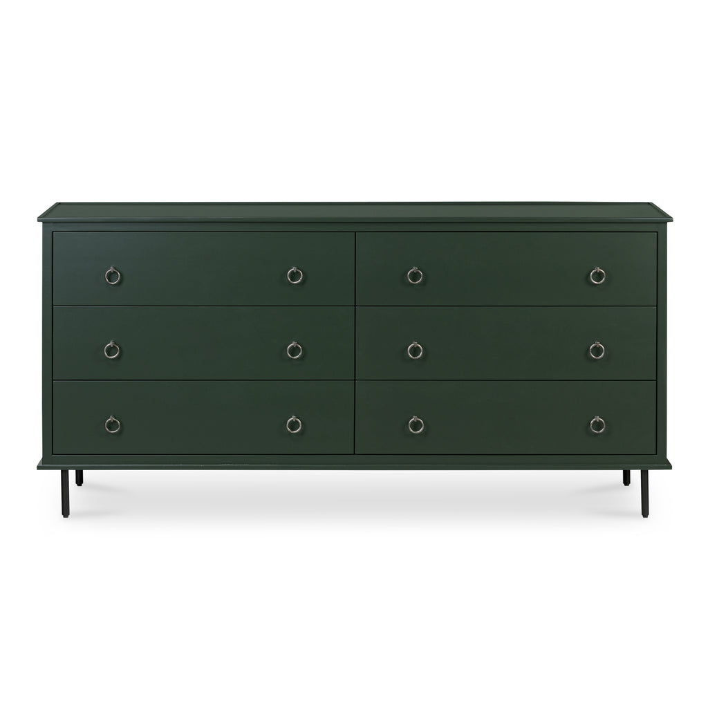 Reagan 6 Drawer Dresser Deep Green - 1630Living