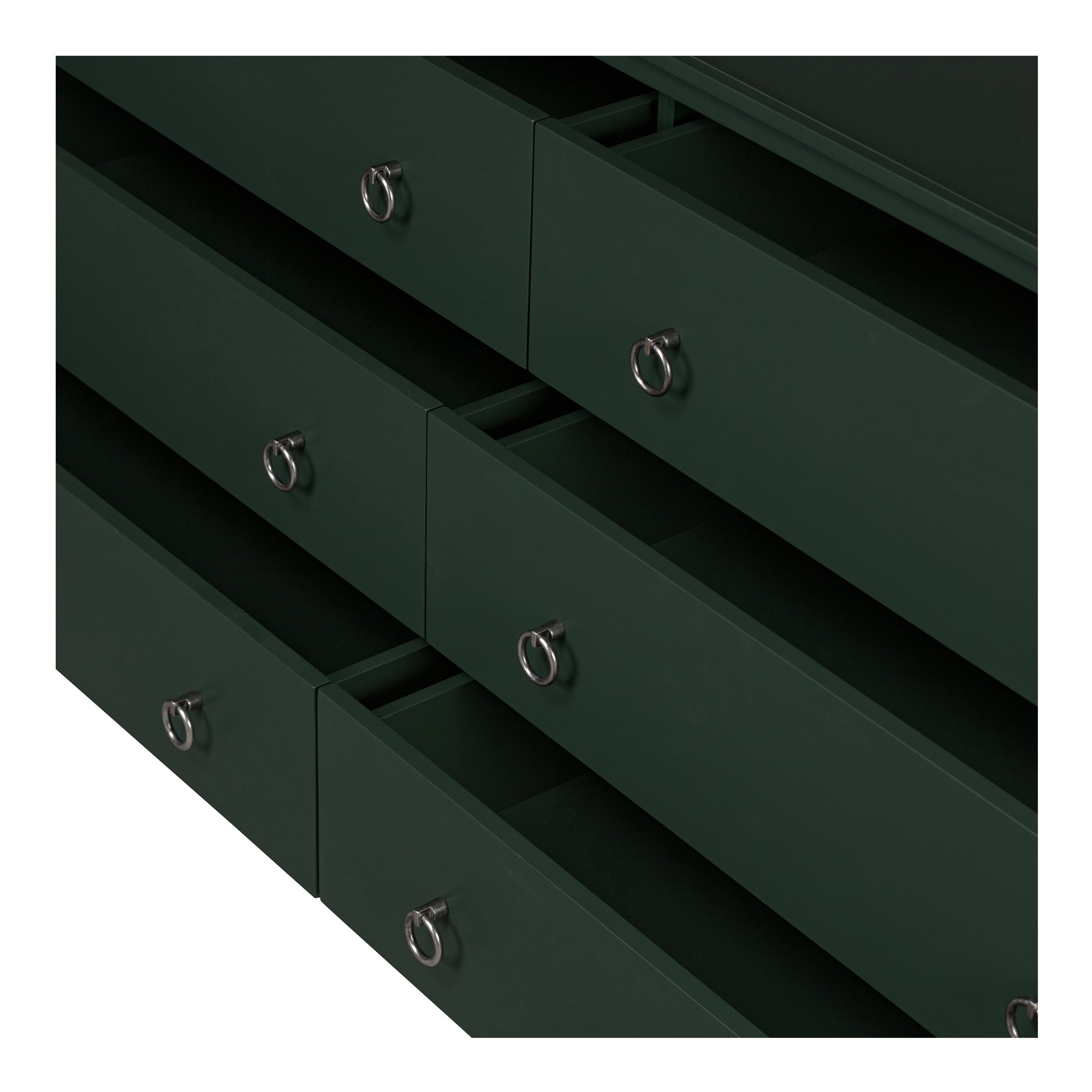 Reagan 6 Drawer Dresser Deep Green - 1630Living