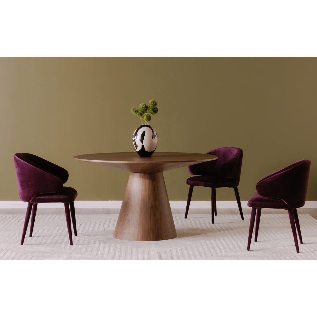Otago Round 54In Dining Table Walnut Brown - 1630Living