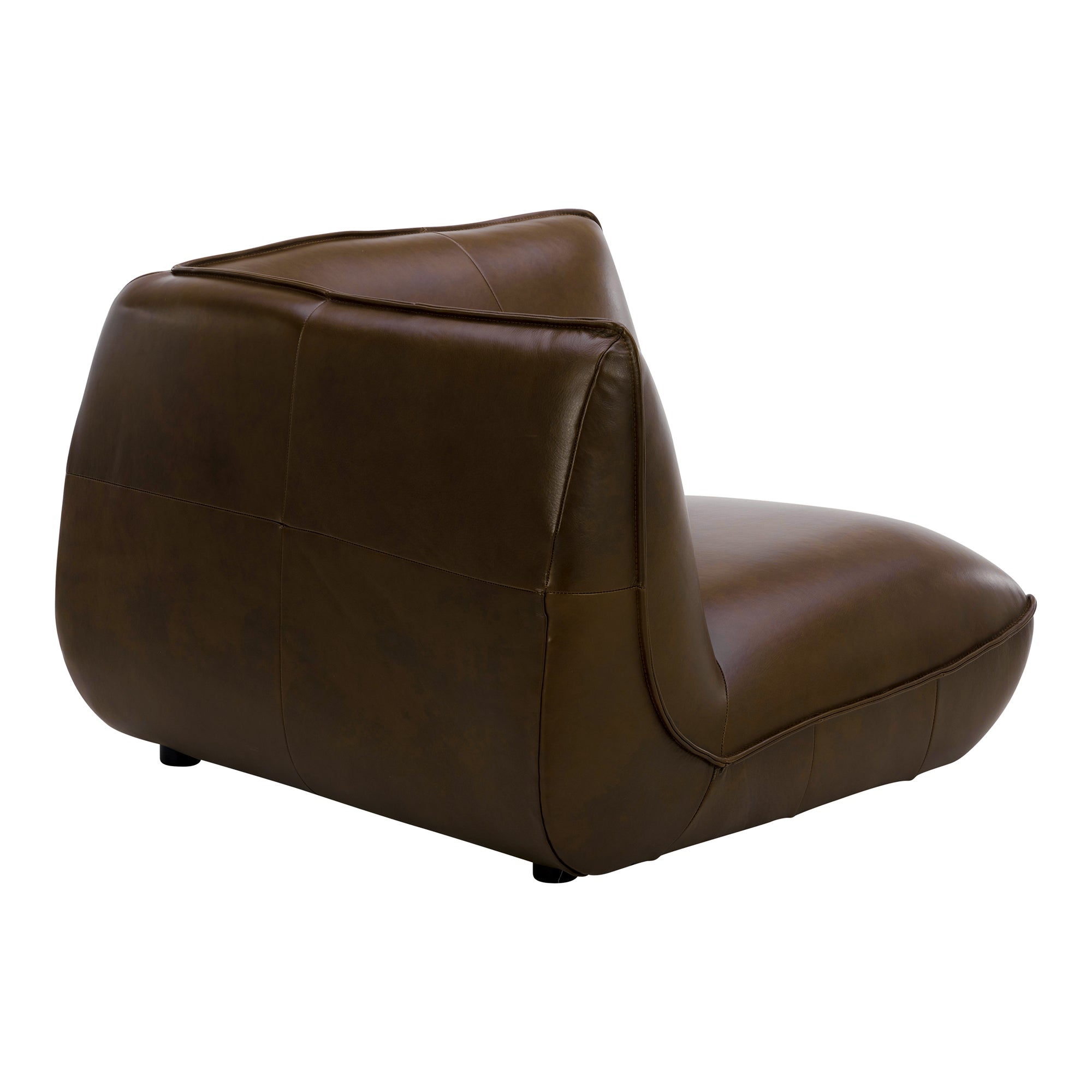 Zeppelin Leather Corner Chair Toasted Hickory - 1630Living