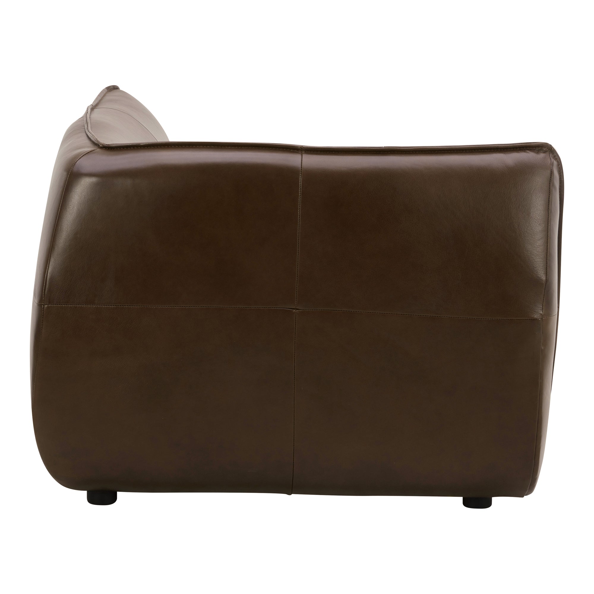 Zeppelin Leather Corner Chair Toasted Hickory - 1630Living