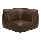 Zeppelin Leather Corner Chair Toasted Hickory - 1630Living