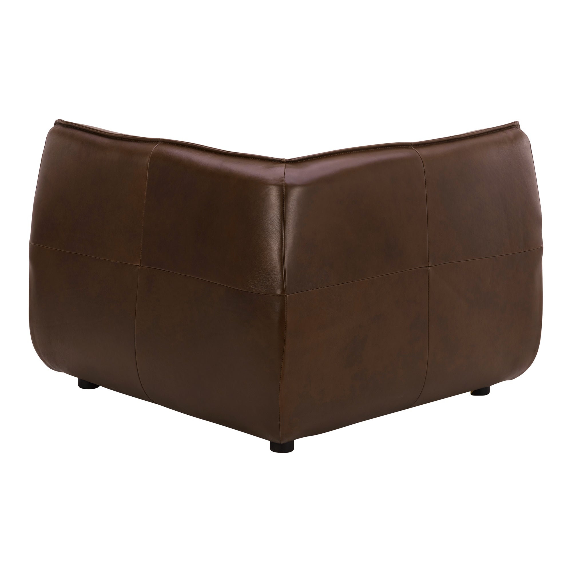 Zeppelin Leather Corner Chair Toasted Hickory - 1630Living
